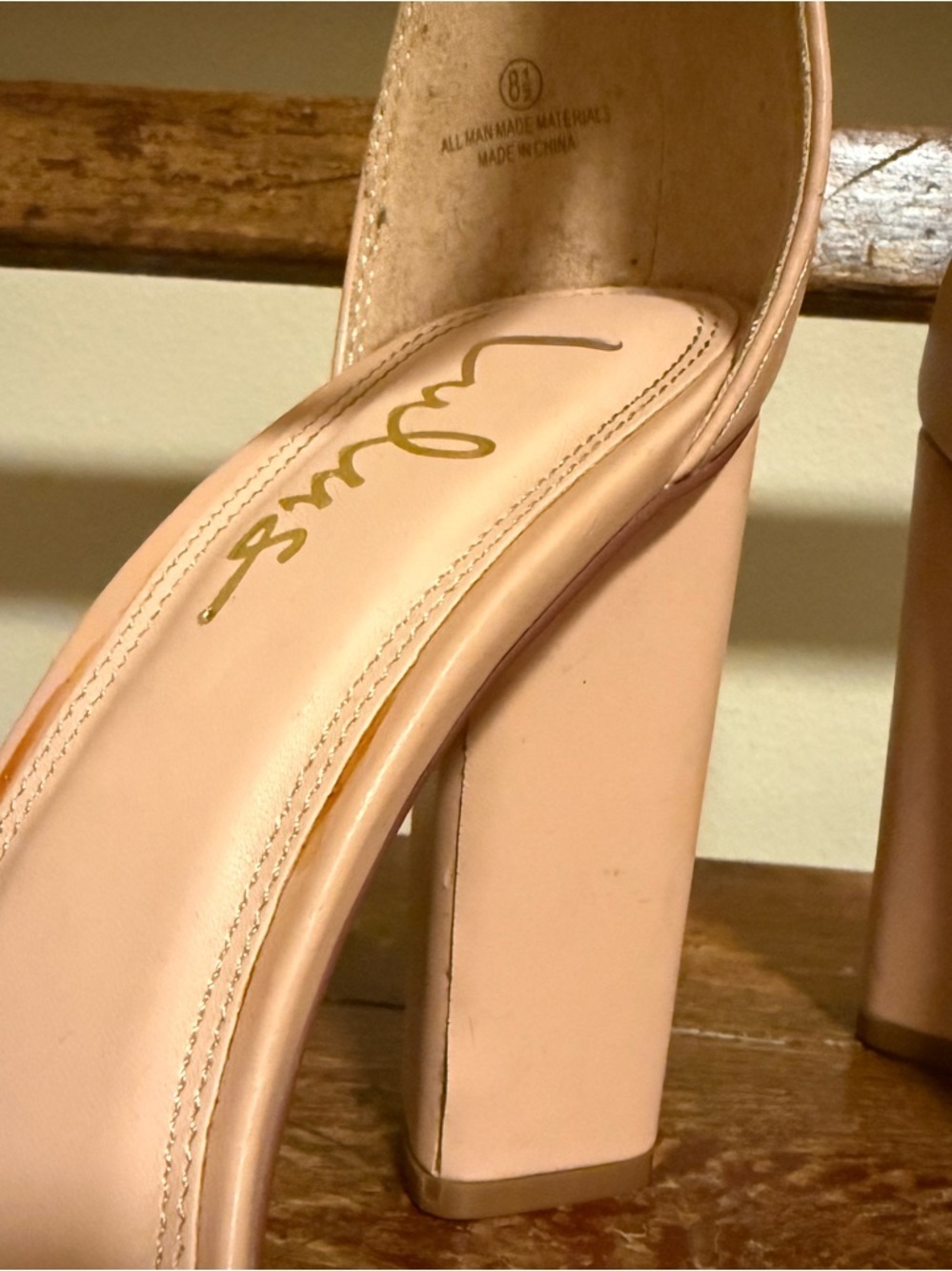 Lulus Kamali Light Nude Ankle Strap Block Heels Sandals - Picture 9 of 11